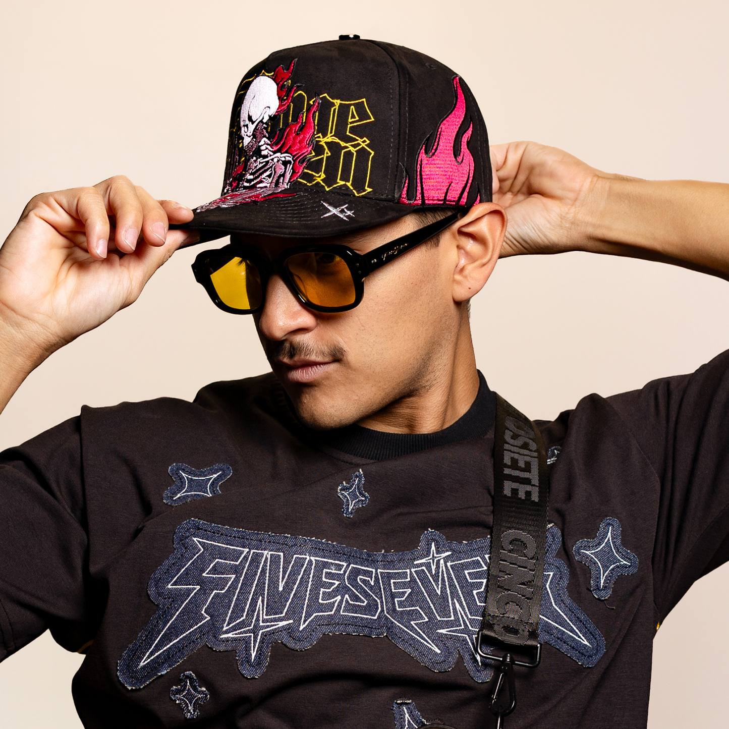 Skull Pink Flames Fvsvn