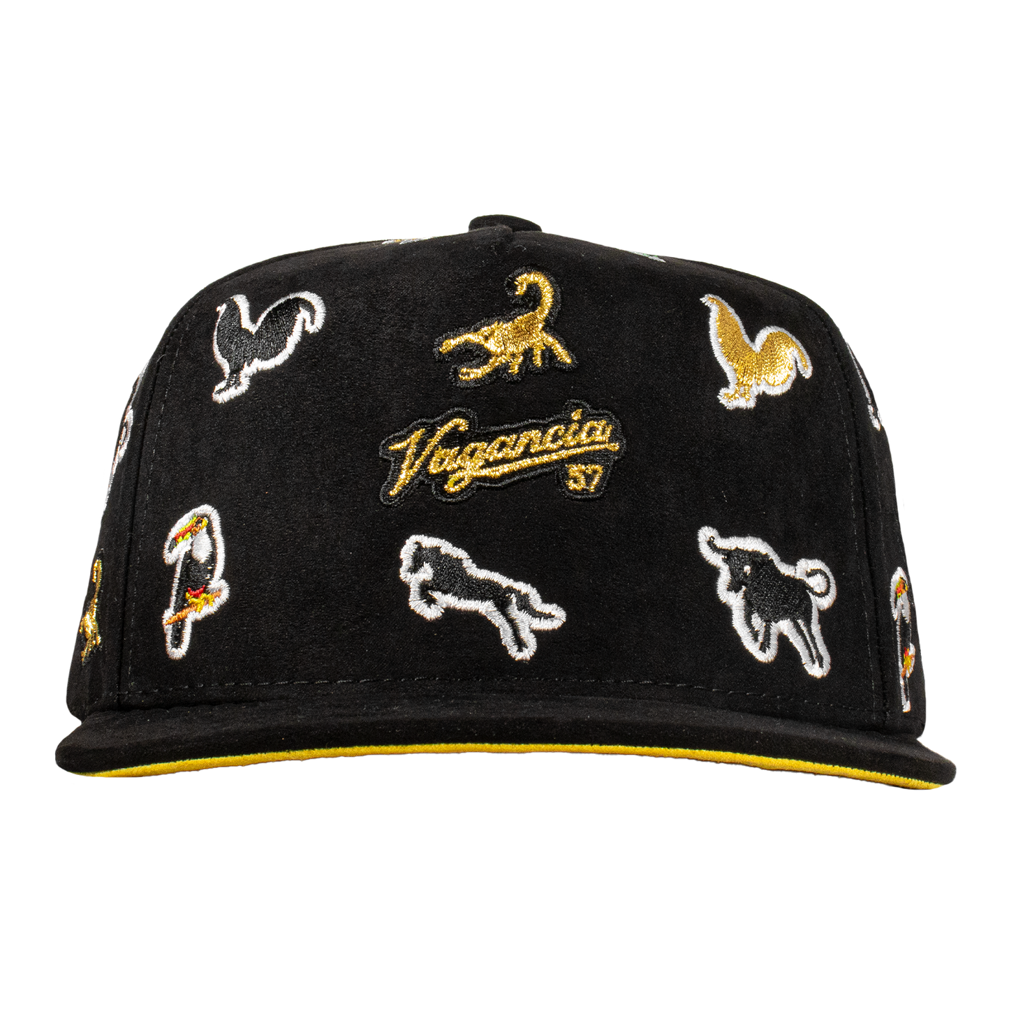 Animals Full Embroidery Black