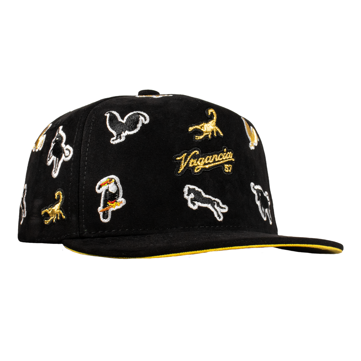 Animals Full Embroidery Black