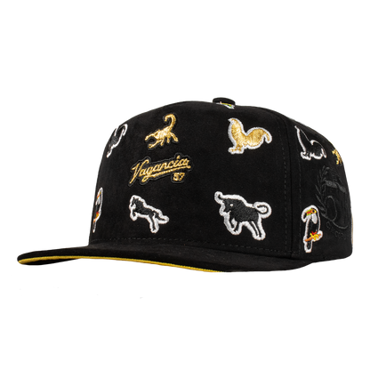 Animals Full Embroidery Black