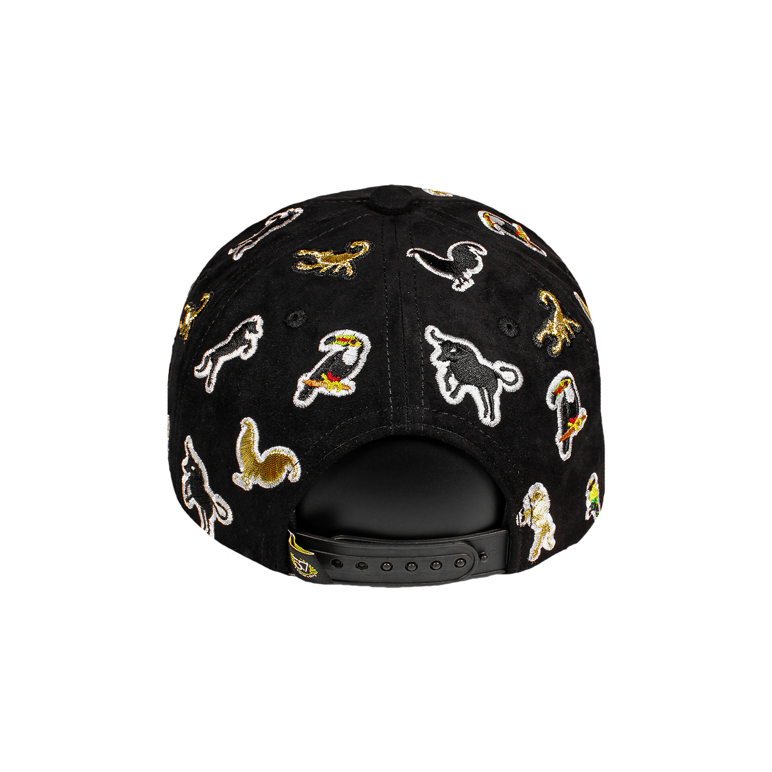 Animals Full Embroidery Black