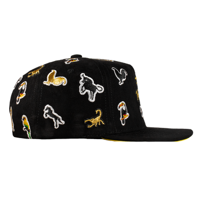 Animals Full Embroidery Black