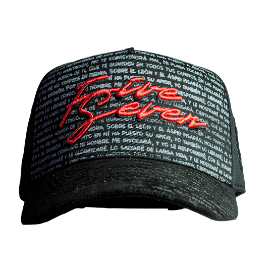 Five Seven Letters Black & Red