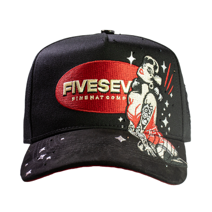 Five Seven Woman Vintage Black & Red