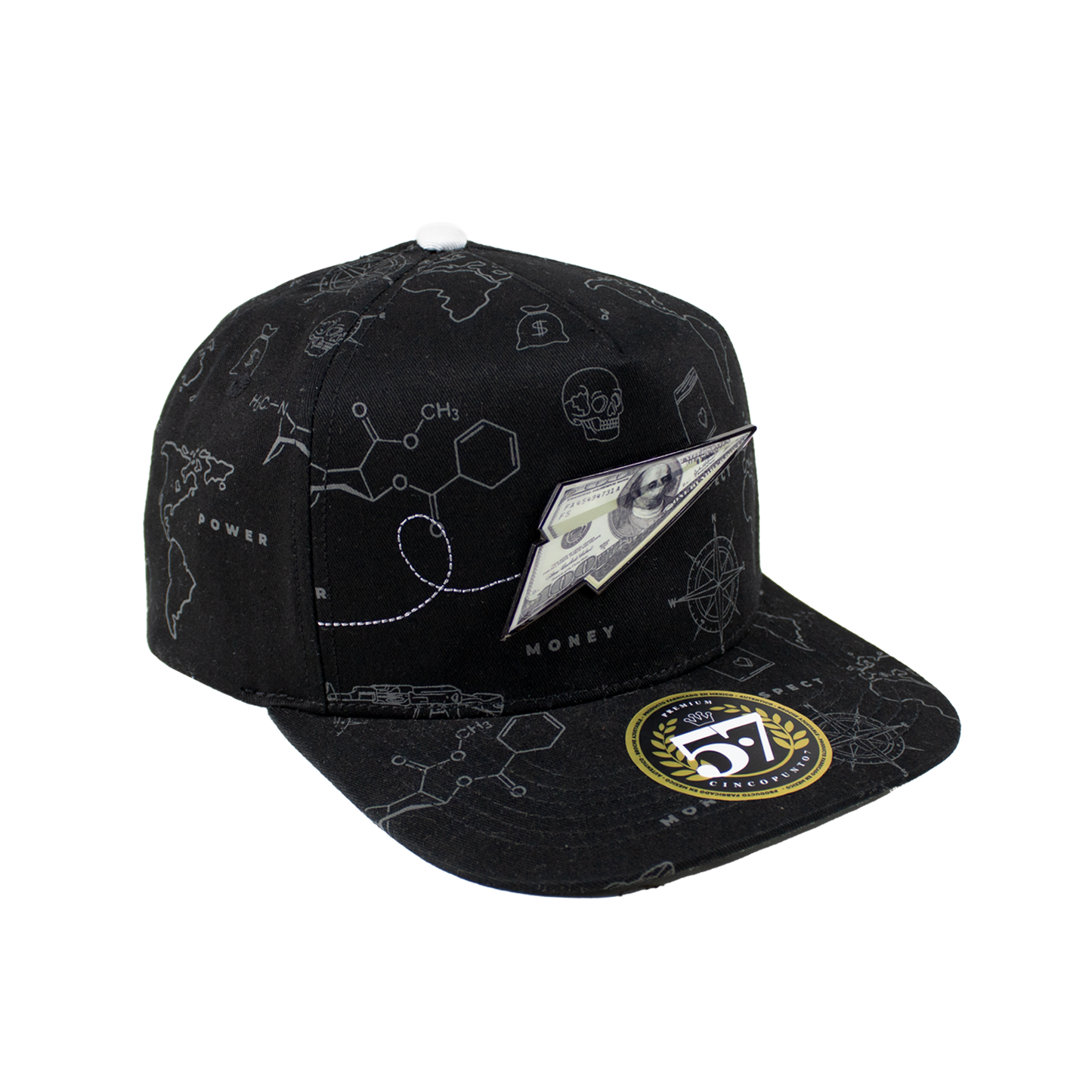 Paper Plane Full Print Black