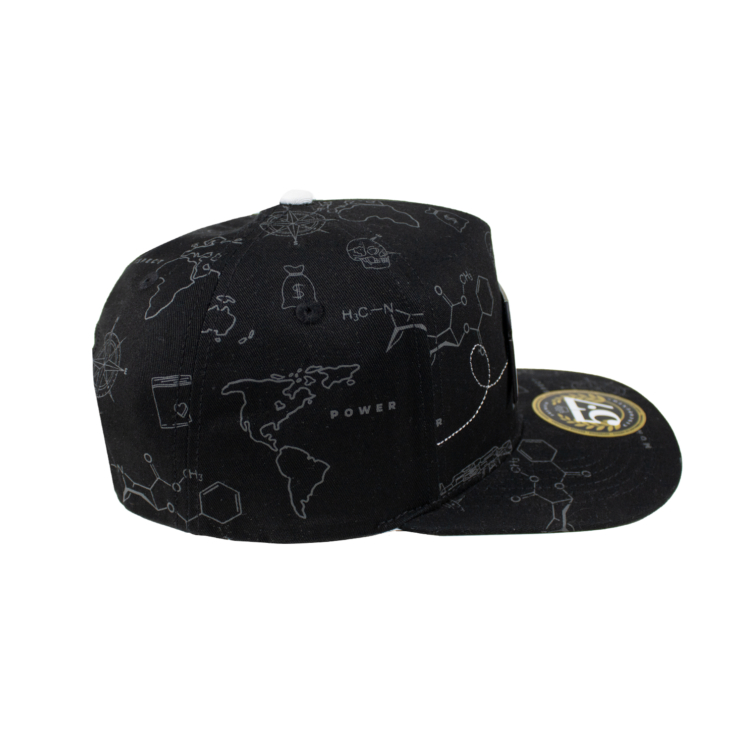 Paper Plane Full Print Black