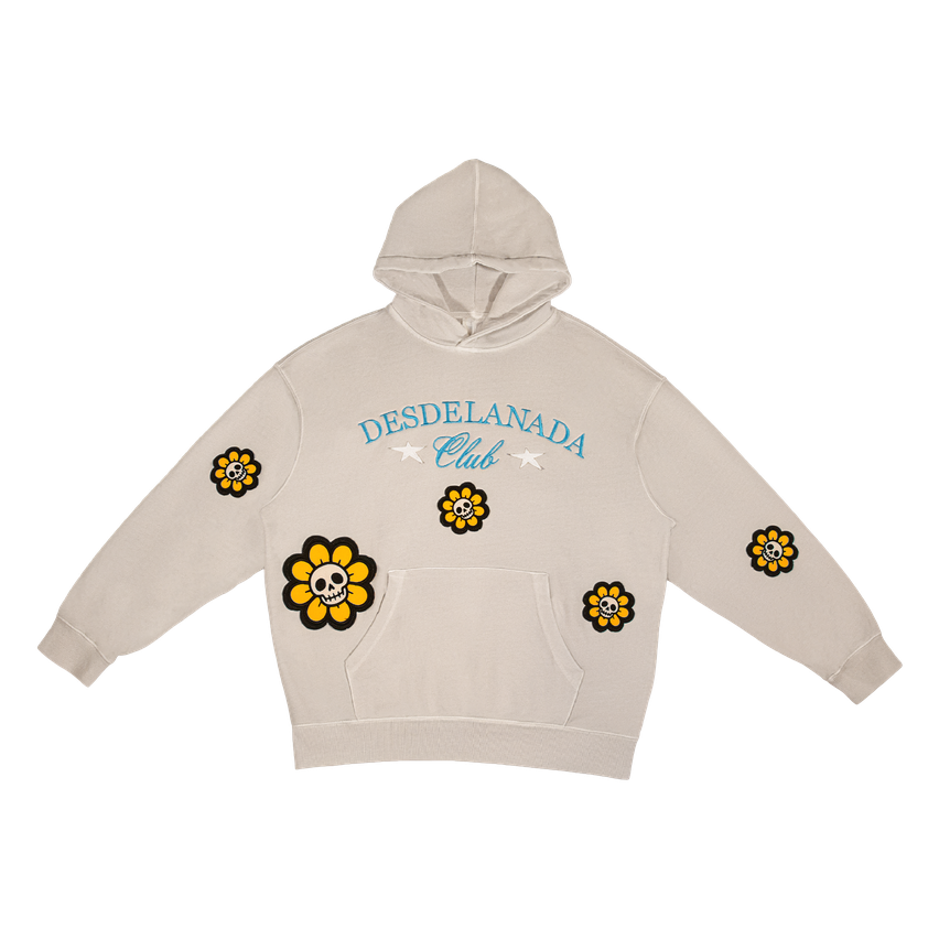 Hoodie Flower Skull L