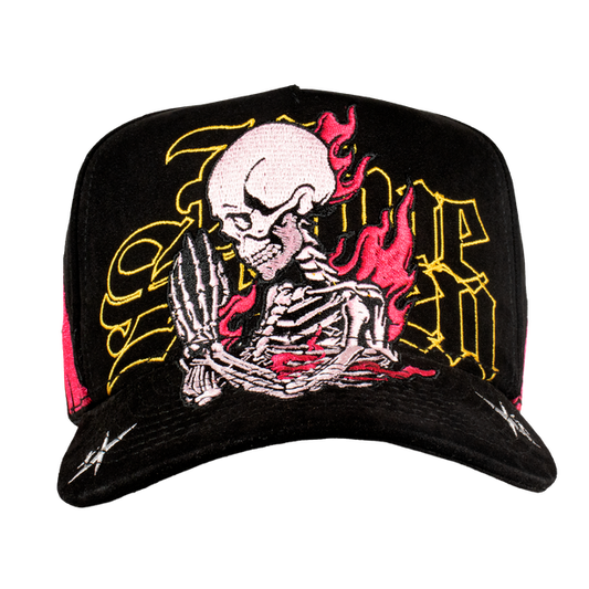 Skull Pink Flames Fvsvn