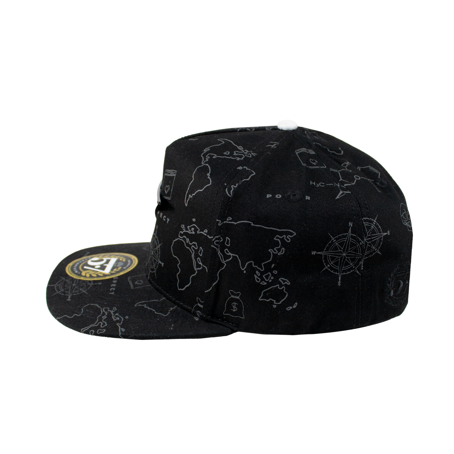 Paper Plane Full Print Black