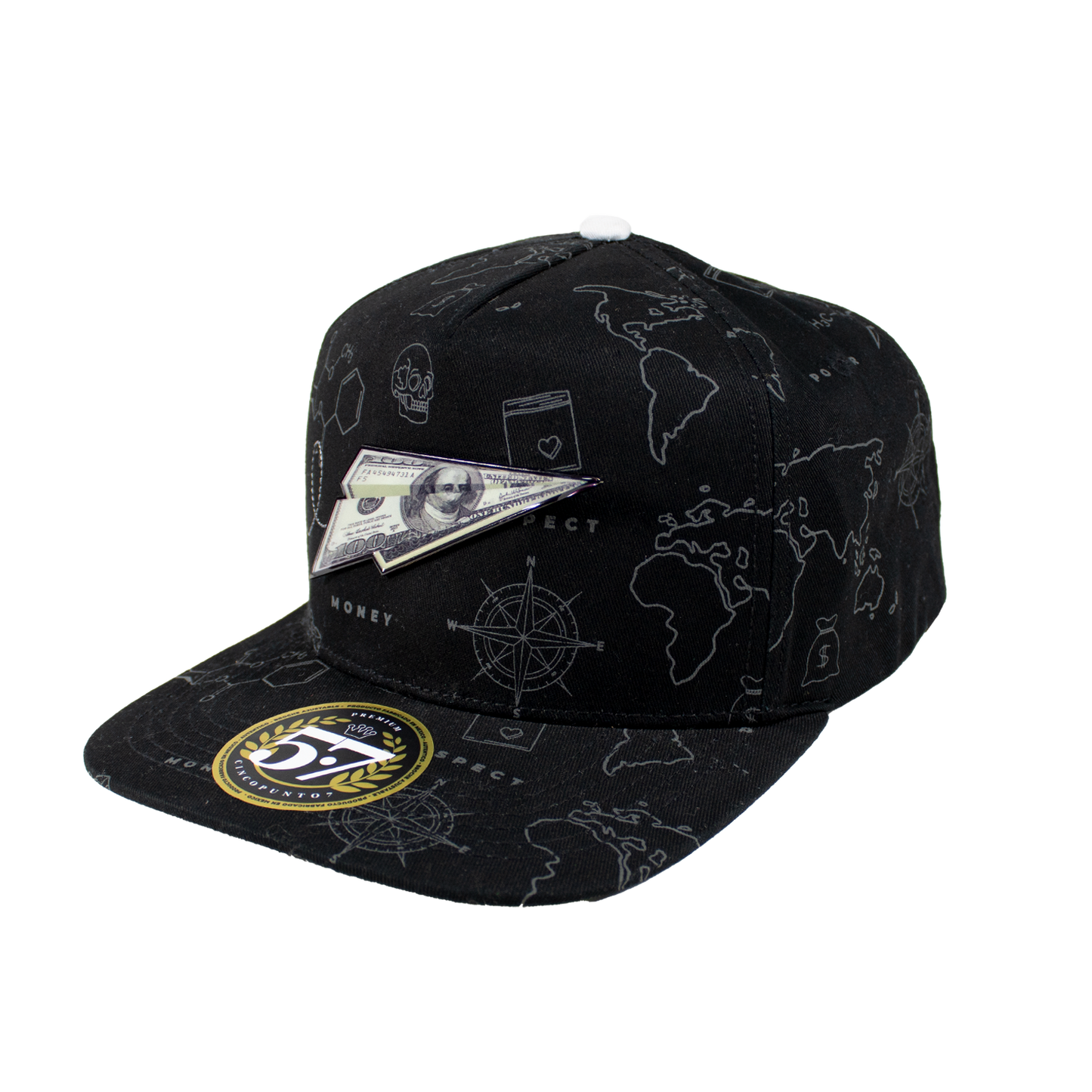 Paper Plane Full Print Black