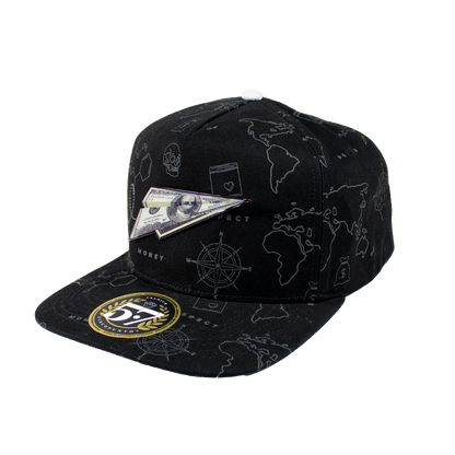 Paper Plane Full Print Black