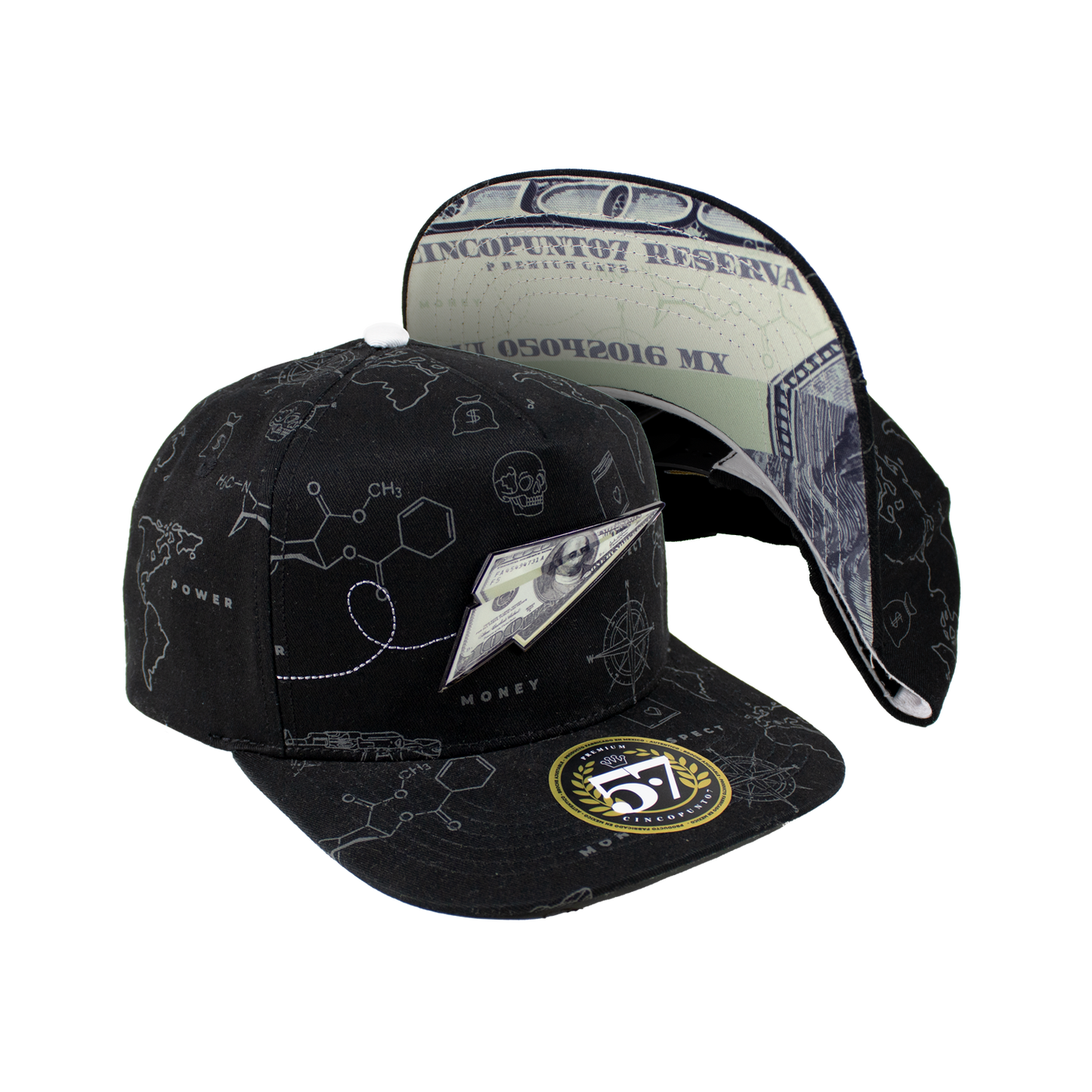 Paper Plane Full Print Black