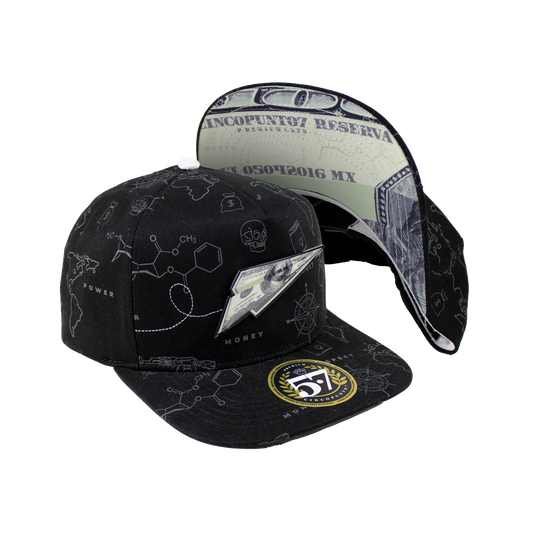 Paper Plane Full Print Black