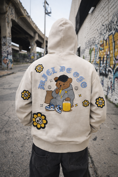 Hoodie Flower Skull L