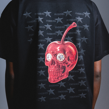 Playera Skull Star Cherry