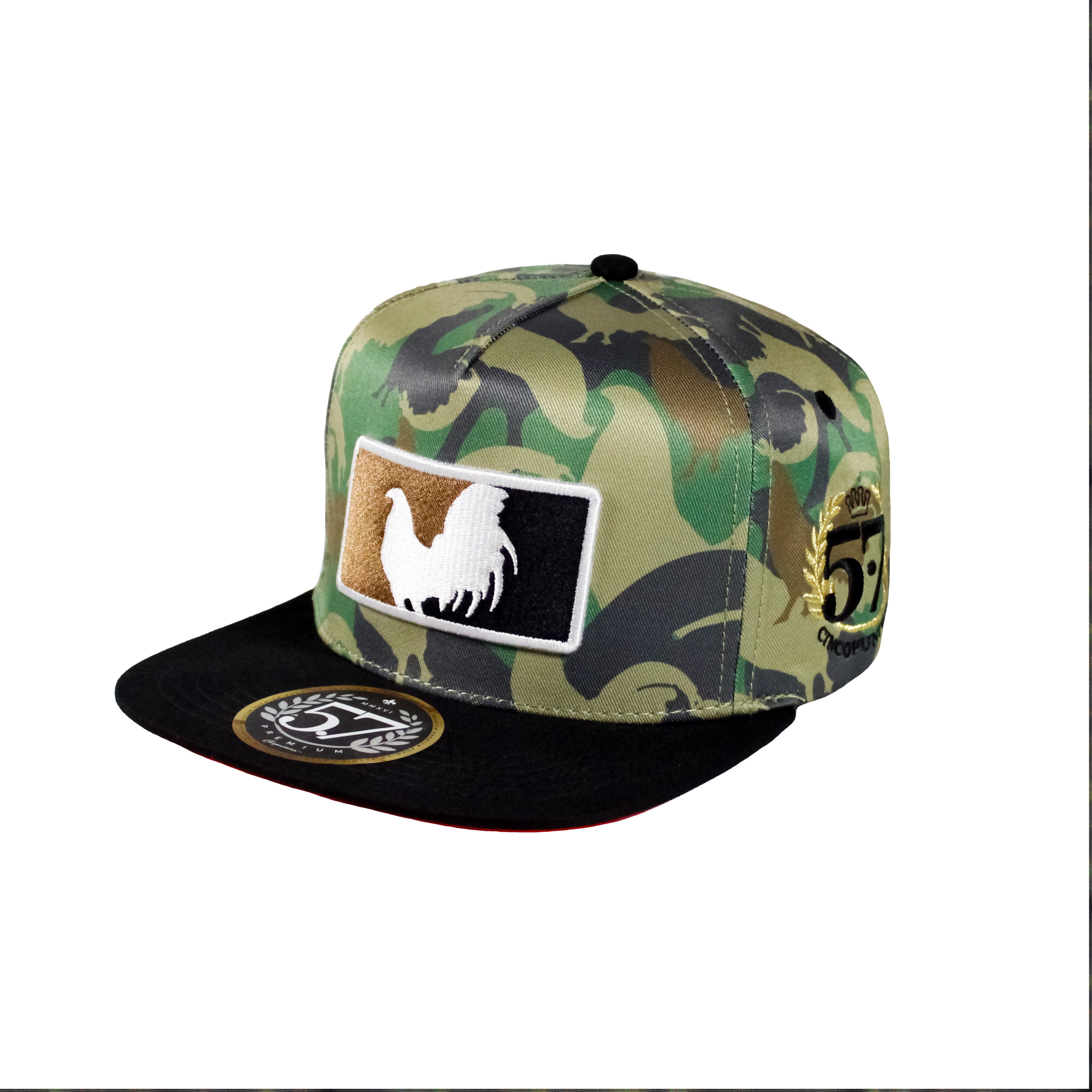 Gorra Gallo Béisbol Rooster Green - Camuflaje Gallos Premium