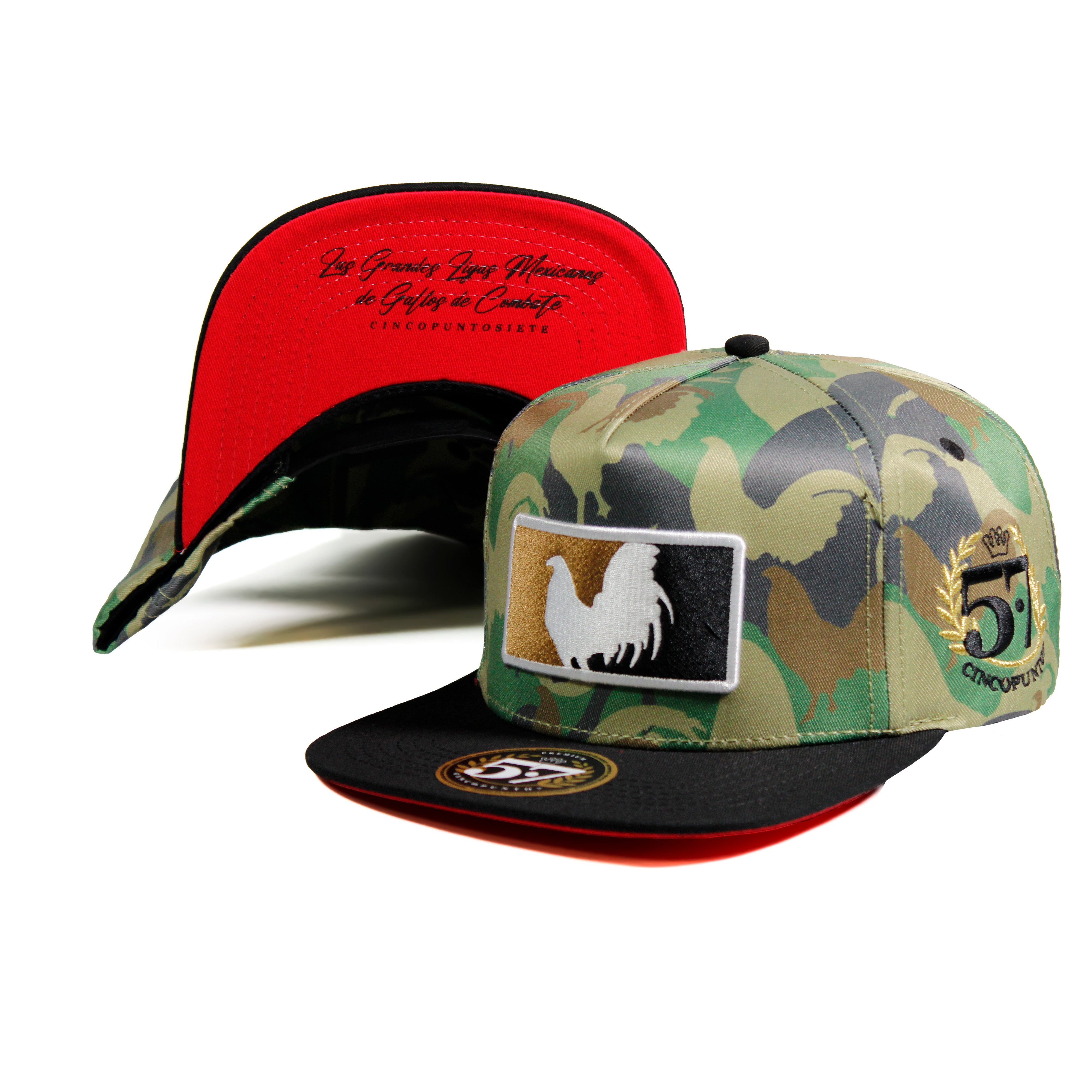 Gorra Gallo Béisbol Rooster Green - Camuflaje Gallos Premium