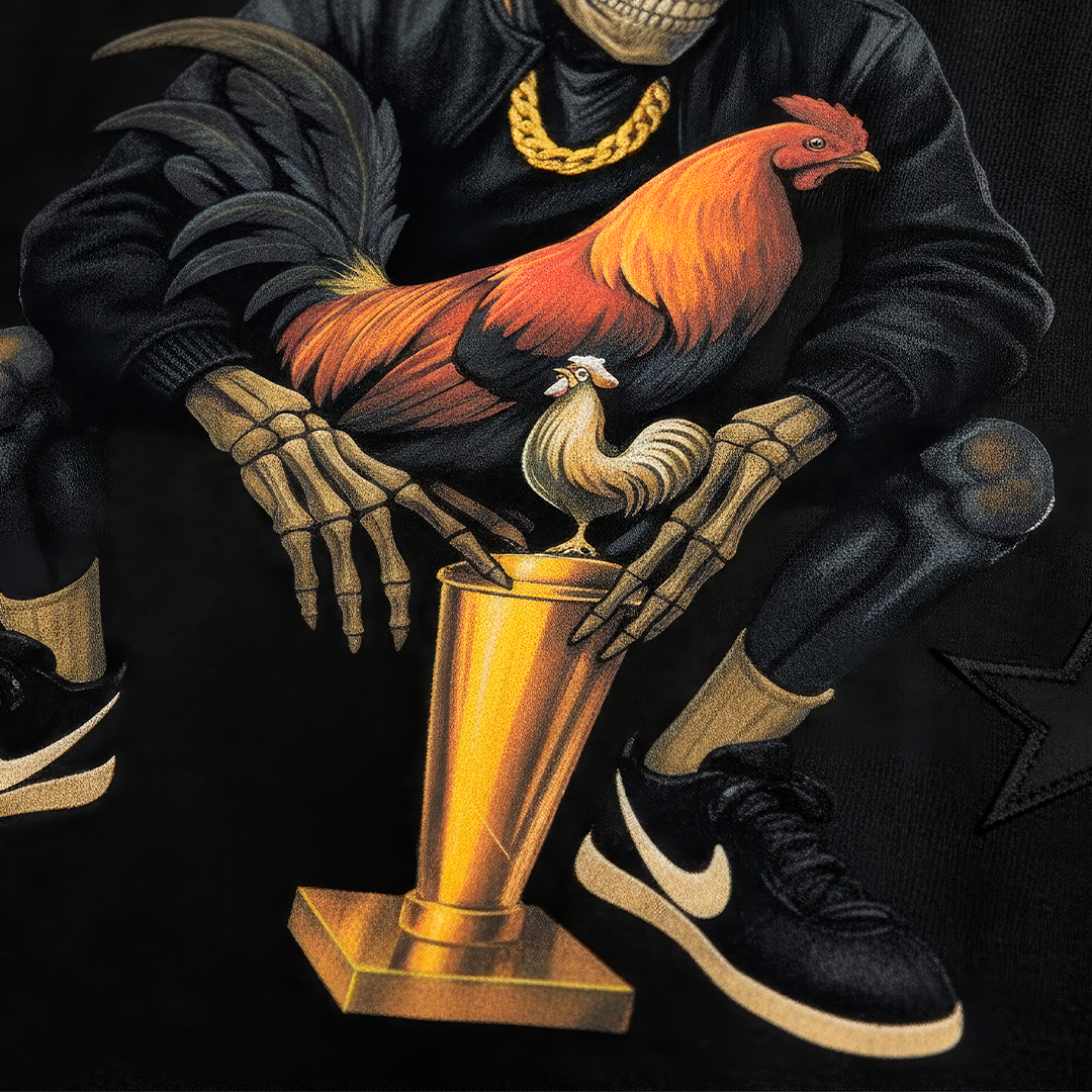 T-shirt Champions Skull Rooster