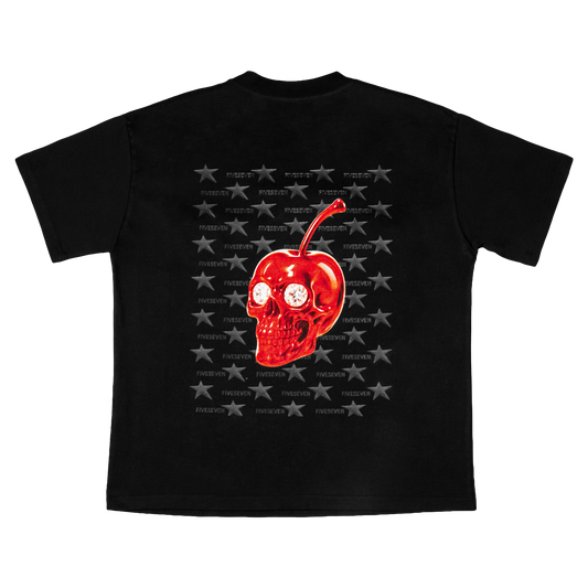 Playera Skull Star Cherry