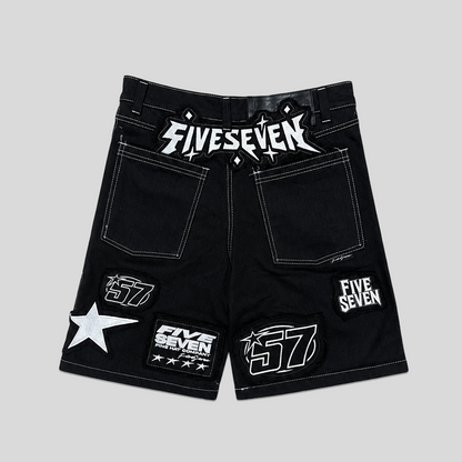 Short full embroidery black 32