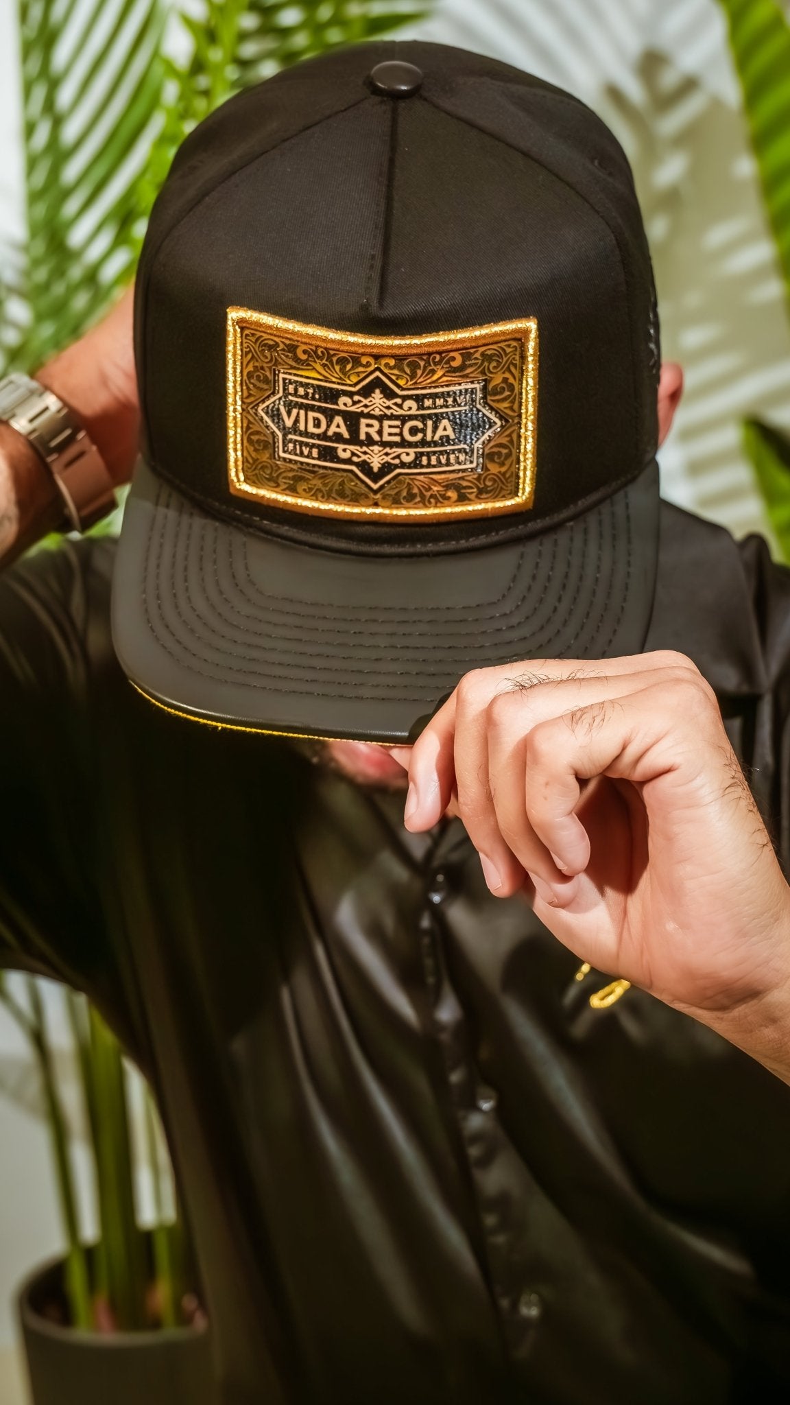 Gorra Parche Vida Recia black cincopunto7 - Cincopunto7