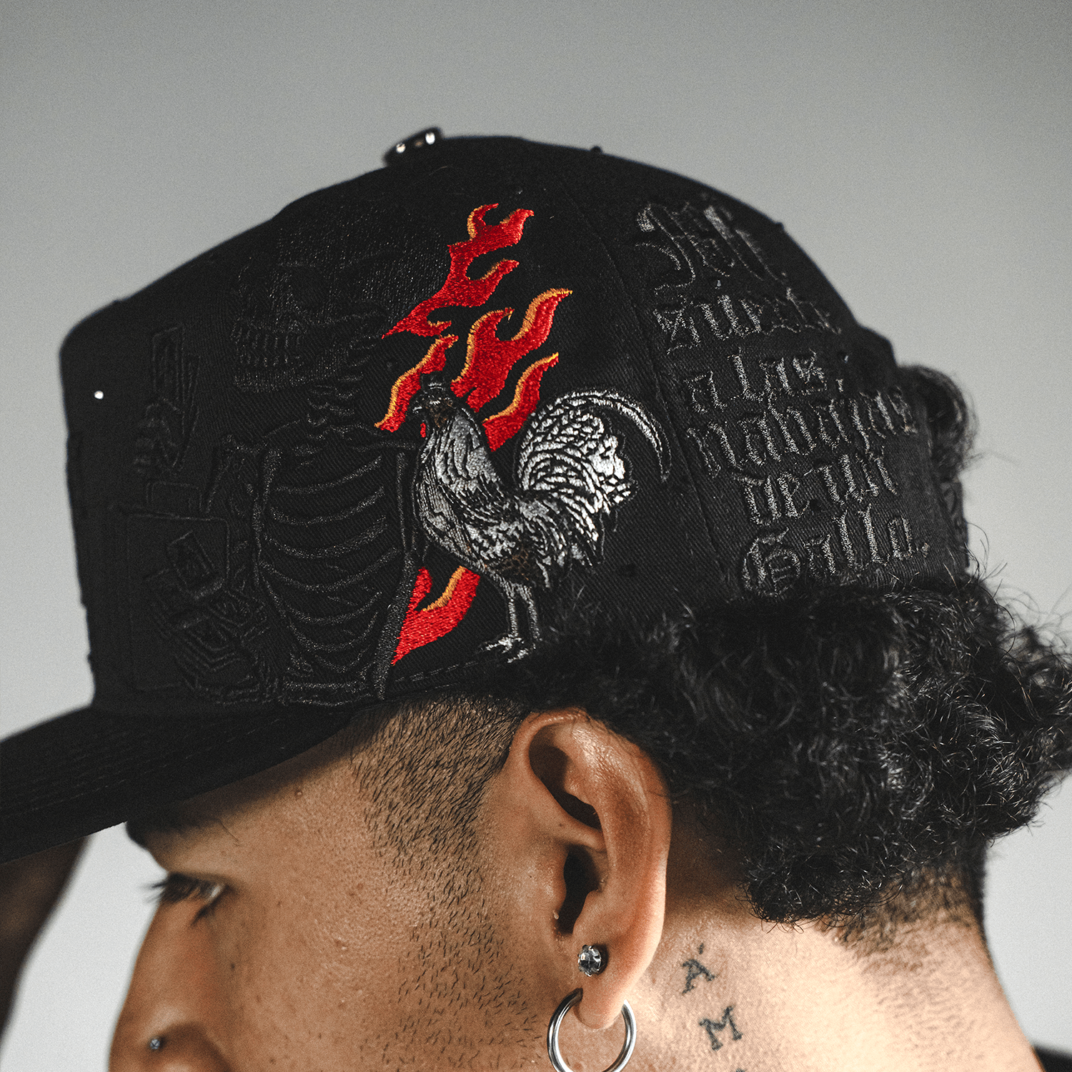 Gorra Skull Rooster Flames - Cincopunto7