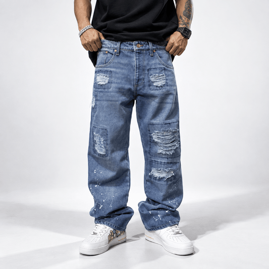 Jeans FVSVN Blue Destroyer Straight - Cincopunto7