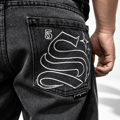Pantalón de mezclilla FVSVN black Straight 28 - Cincopunto7