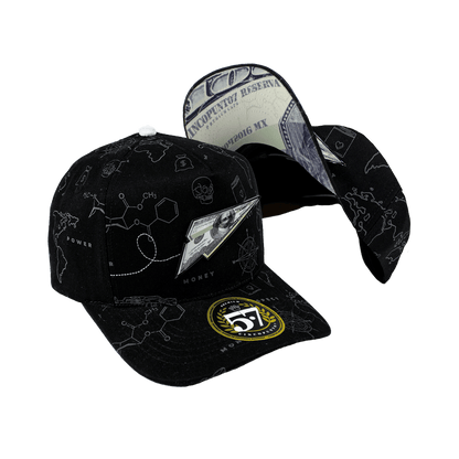 Paper Plane Full Print Black Curva - Cincopunto7