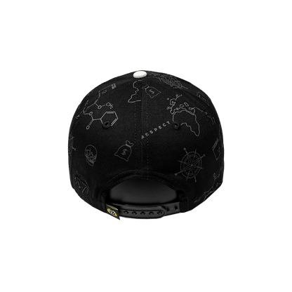 Paper Plane Full Print Black Curva - Cincopunto7